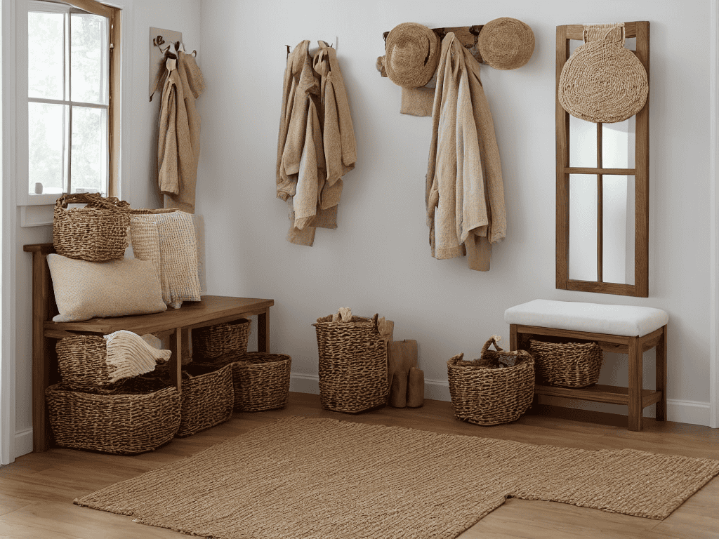 Mudroom bench with storage