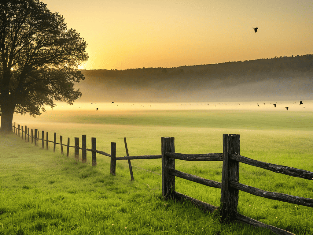 Embracing Simple Living rural landscape