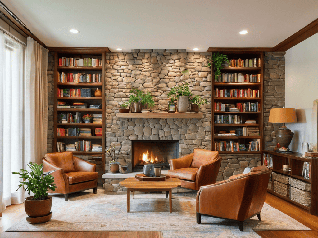 Custom Built in Bookshelves