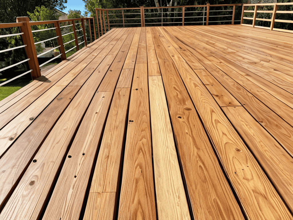 Deck Staining natural wood protection