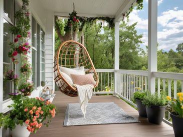 DIY hanging chair for porch swing