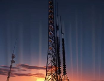 SDR Software Defined Radio Masts in air.