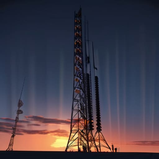 SDR Software Defined Radio Masts in air.